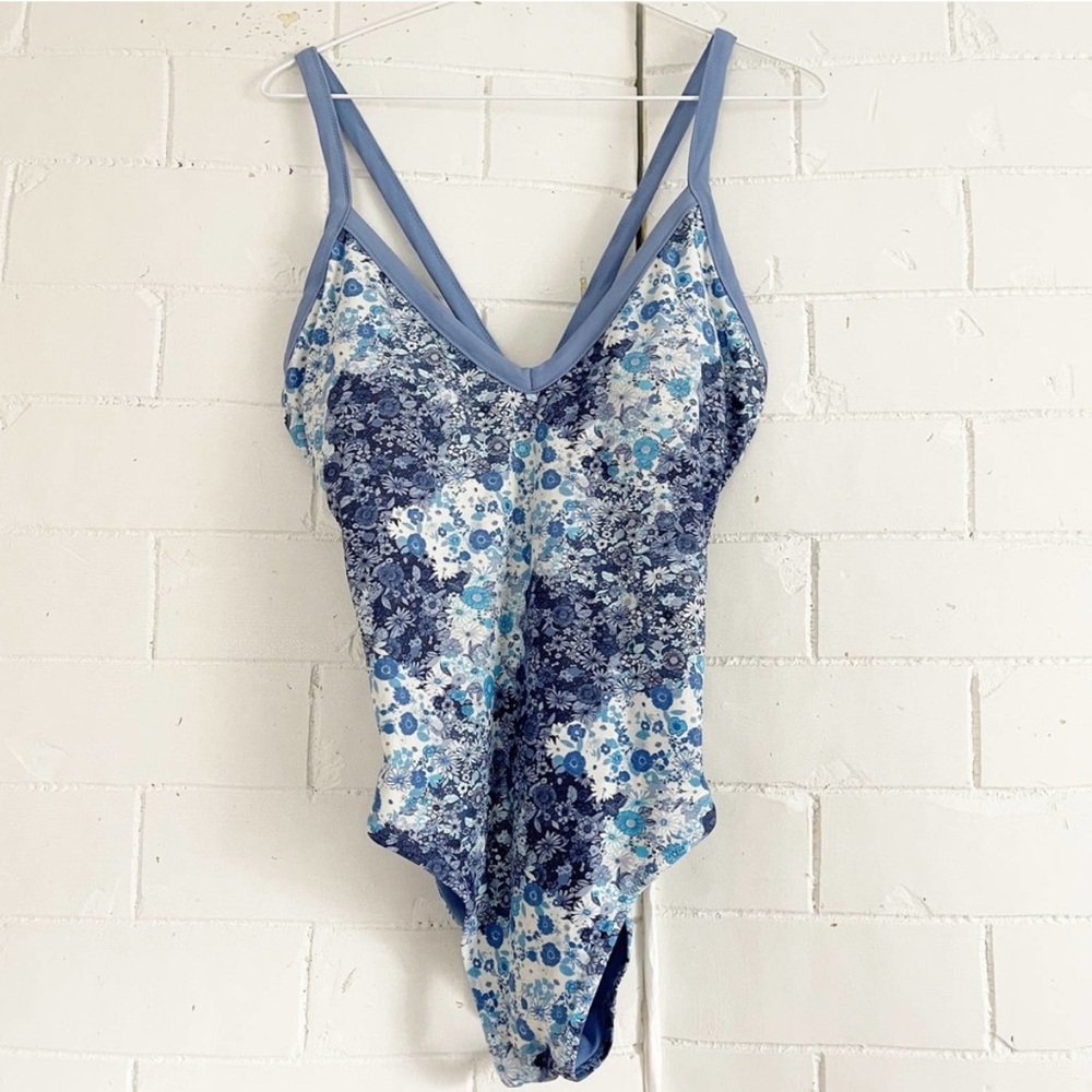 AERIE Floral Cheeky One Piece Swimsuit XL